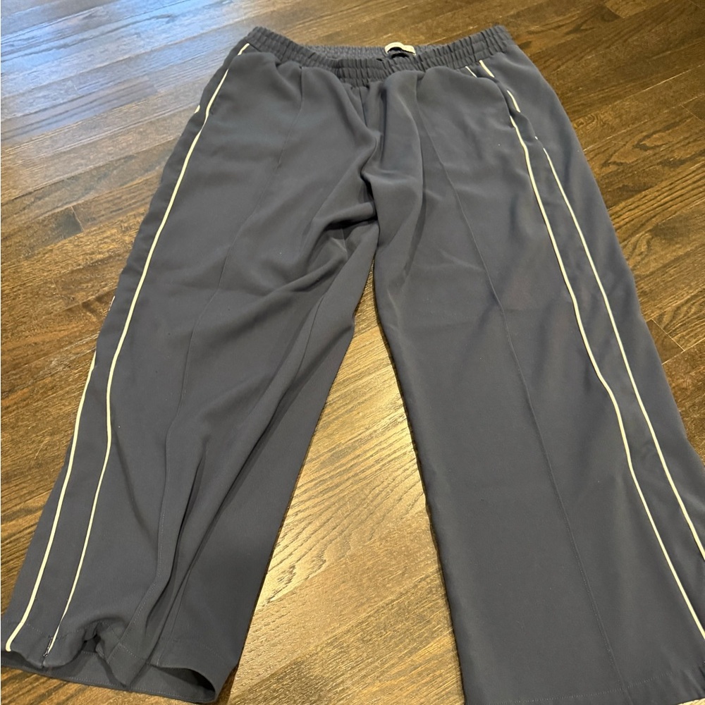 Abercrombie & Fitch Gray Joggers with White Stripes